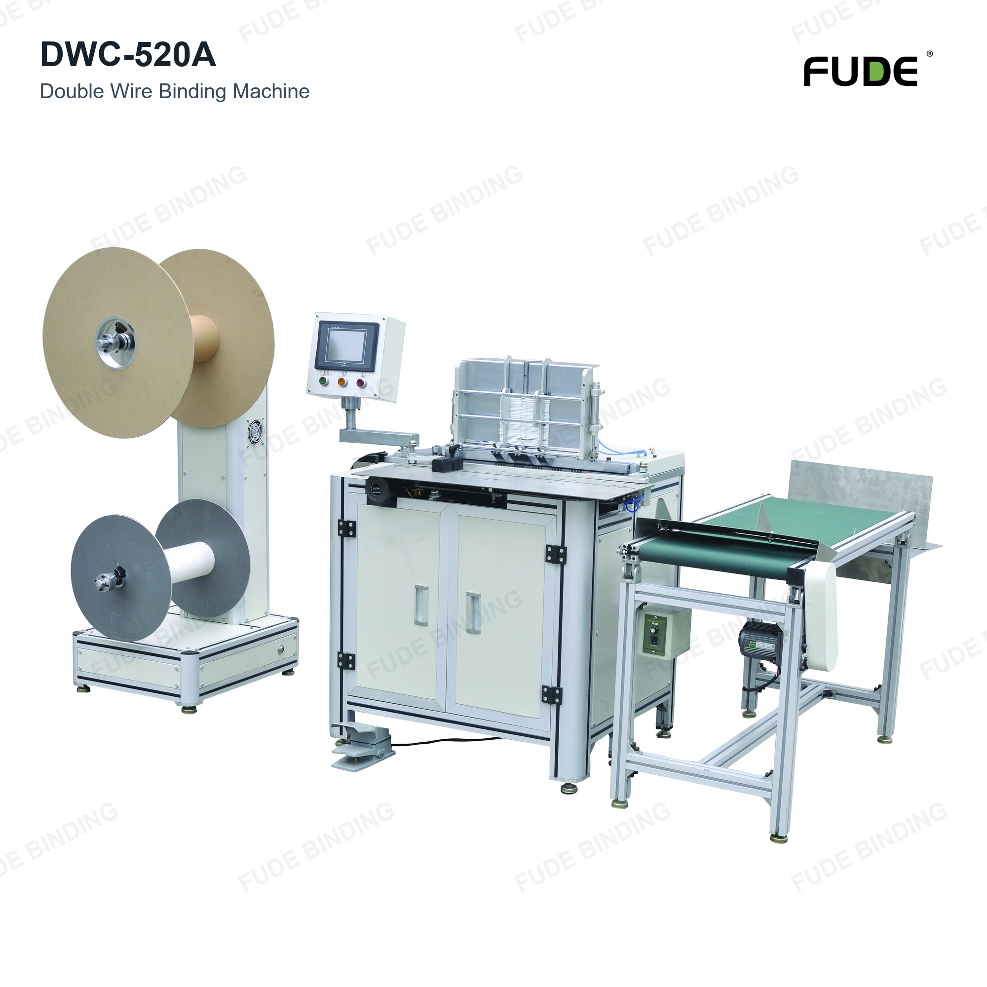 DWC-520A Polu-Automatska mašina za uvezivanje sa dvostrukom žicom sa držačem za vješanje